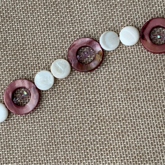 24 Inch Pink/White Fashion Beaded  Necklace - Picture 10 of 15